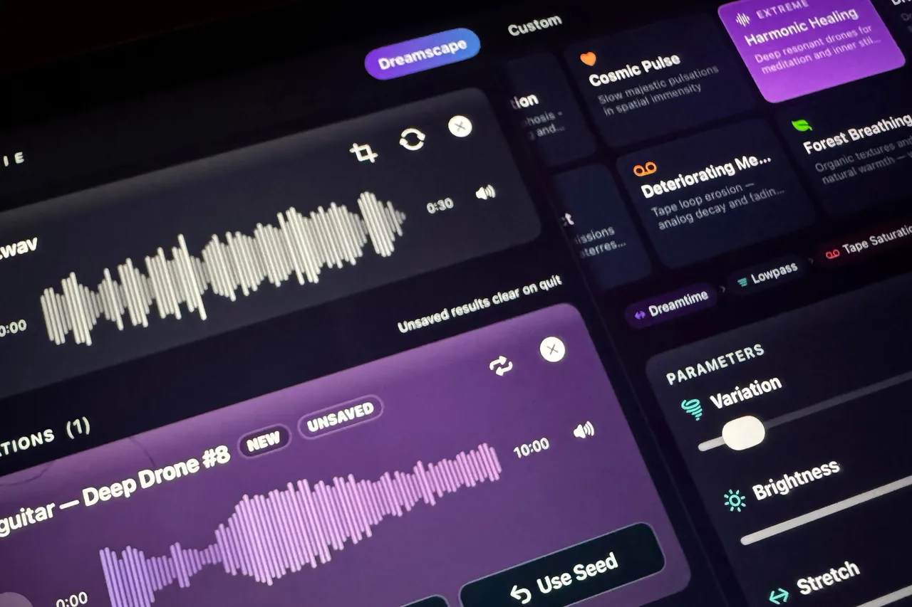 Harmonic Healing on a guitar file: a Deep Drone take of ten minutes.